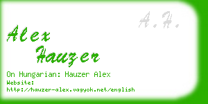 alex hauzer business card